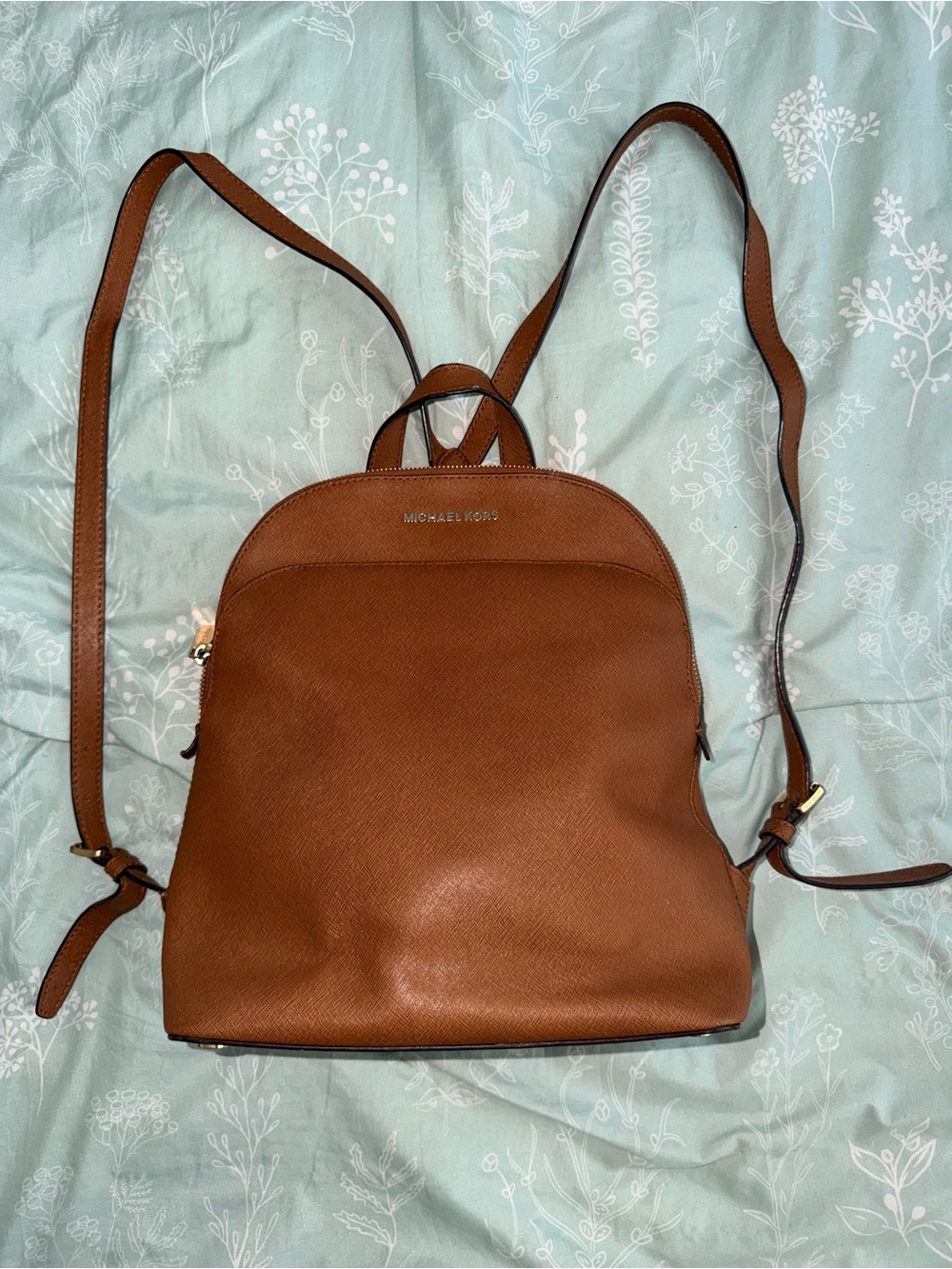 Michael Kors Cognac Leather Backpack
